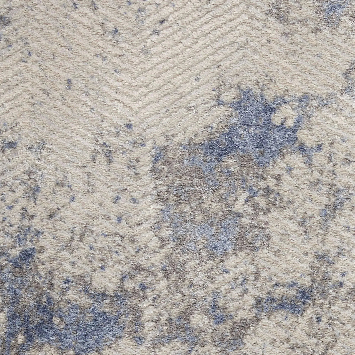 Silky Textures SLY04 Blue/Ivory/Grey Rug
