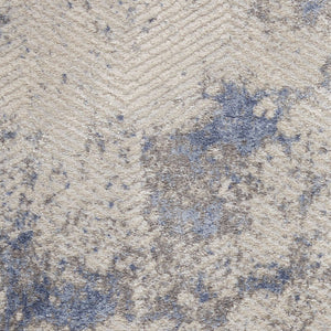 Silky Textures SLY04 Blue/Ivory/Grey Rug - Rug & Home