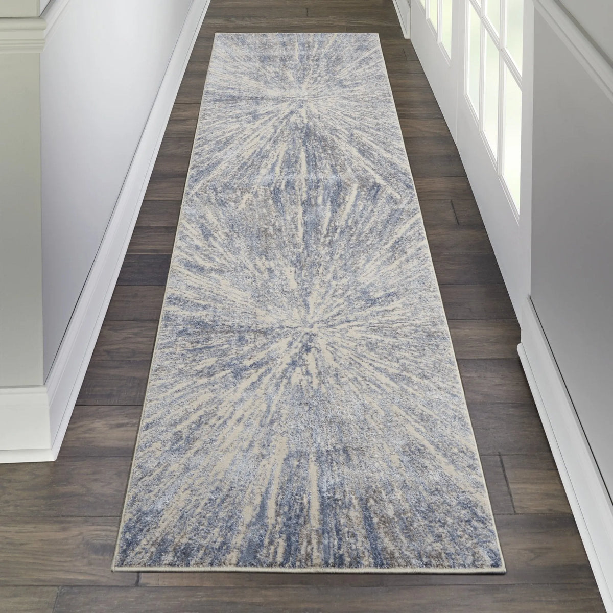 Silky Textures SLY05 Blue/Grey Rug - Rug & Home