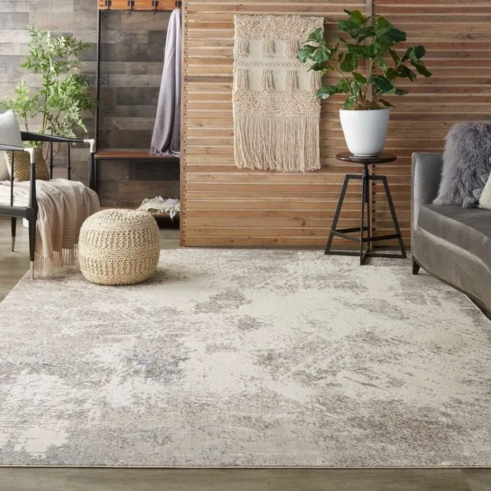 Silky Textures SLY06 Ivory/Grey Rug - Rug & Home