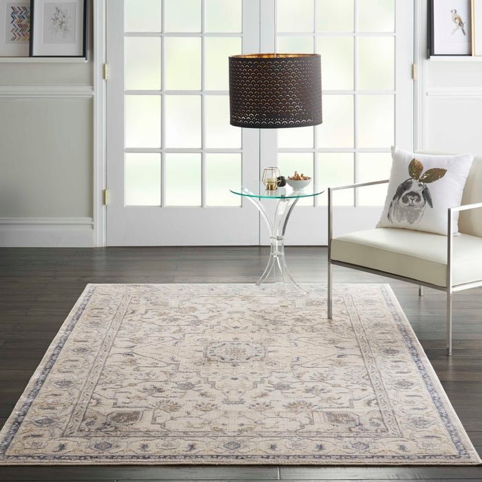 Silky Textures SLY08 Ivory/Grey Rug - Rug & Home