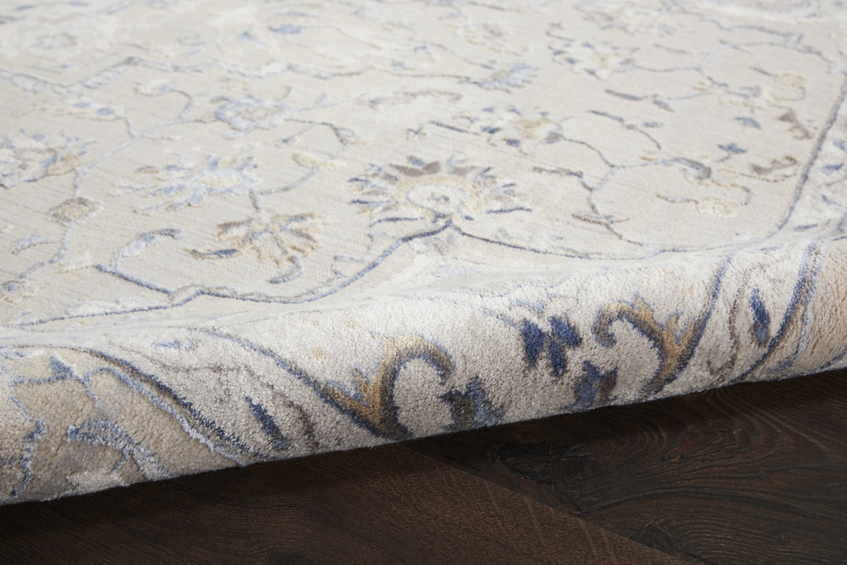 Silky Textures SLY08 Ivory/Grey Rug - Rug & Home