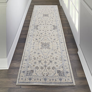 Silky Textures SLY08 Ivory/Grey Rug - Rug & Home
