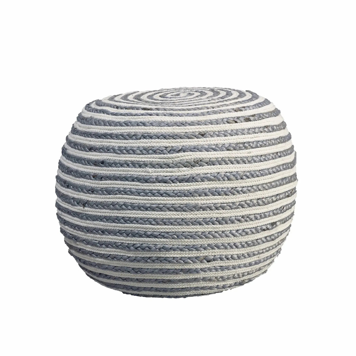 Silver Braided LR99704 Pouf
