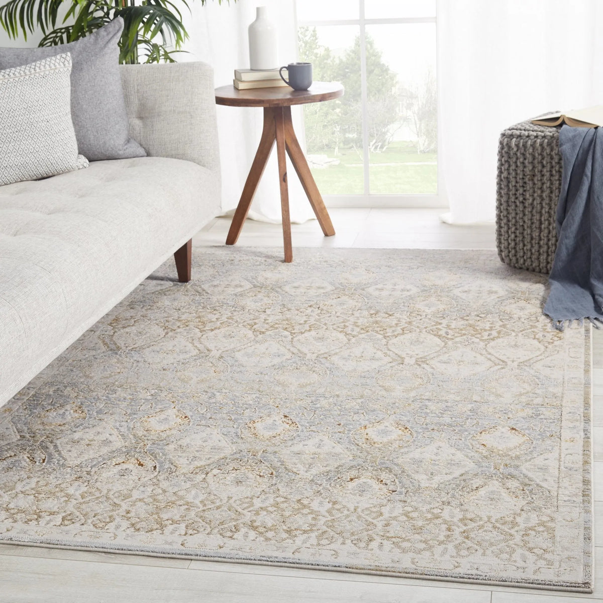 Sinclaire Snl01 Hakeem Gray/Gold Rug - Rug & Home