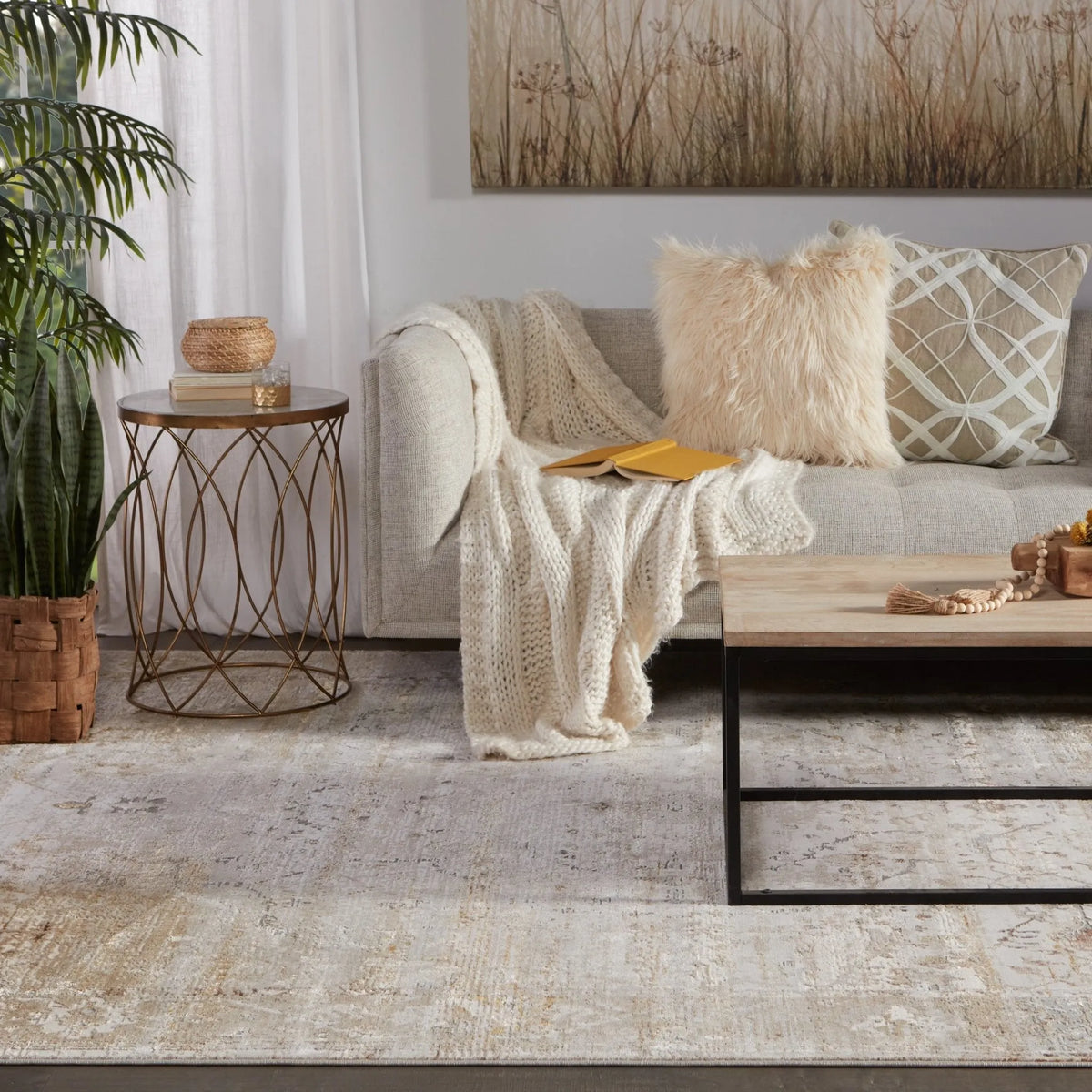 Sinclaire Snl02 Tajsa Gray/Gold Rug - Rug & Home