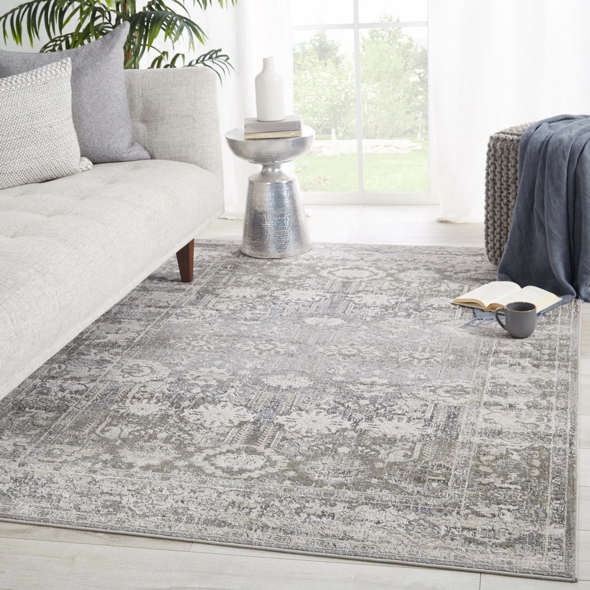 Sinclaire Snl07 Valente Gray/White Rug - Rug & Home