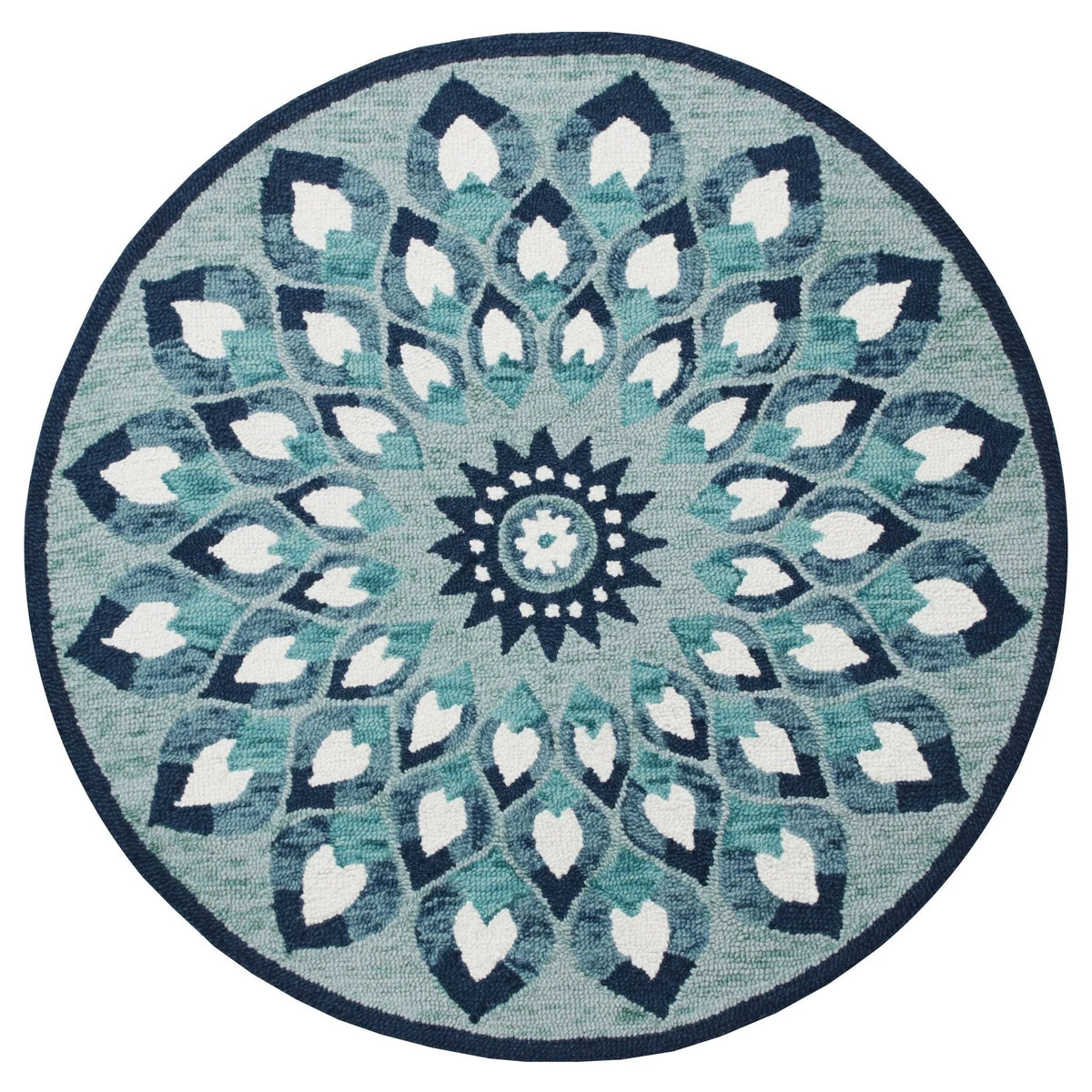 Sinuous Lr54151 Blue/White Rug - Rug & Home