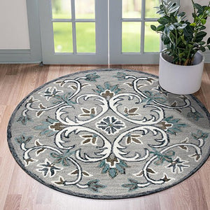 Sinuous LR54152 Taupe/Blue Rug - Rug & Home