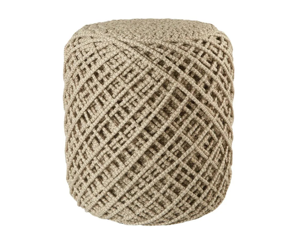 Skandi SKA03 Taupe Pouf - Rug & Home