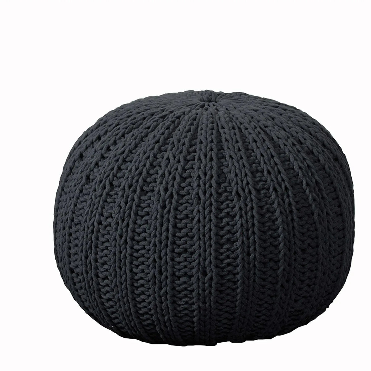 Sleek Charcoal LR08124 Pouf