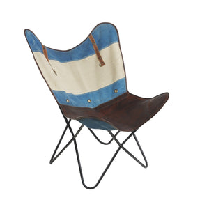 Slingback Butterfly Lr35009 Blue/Brown Accent Chair - Rug & Home