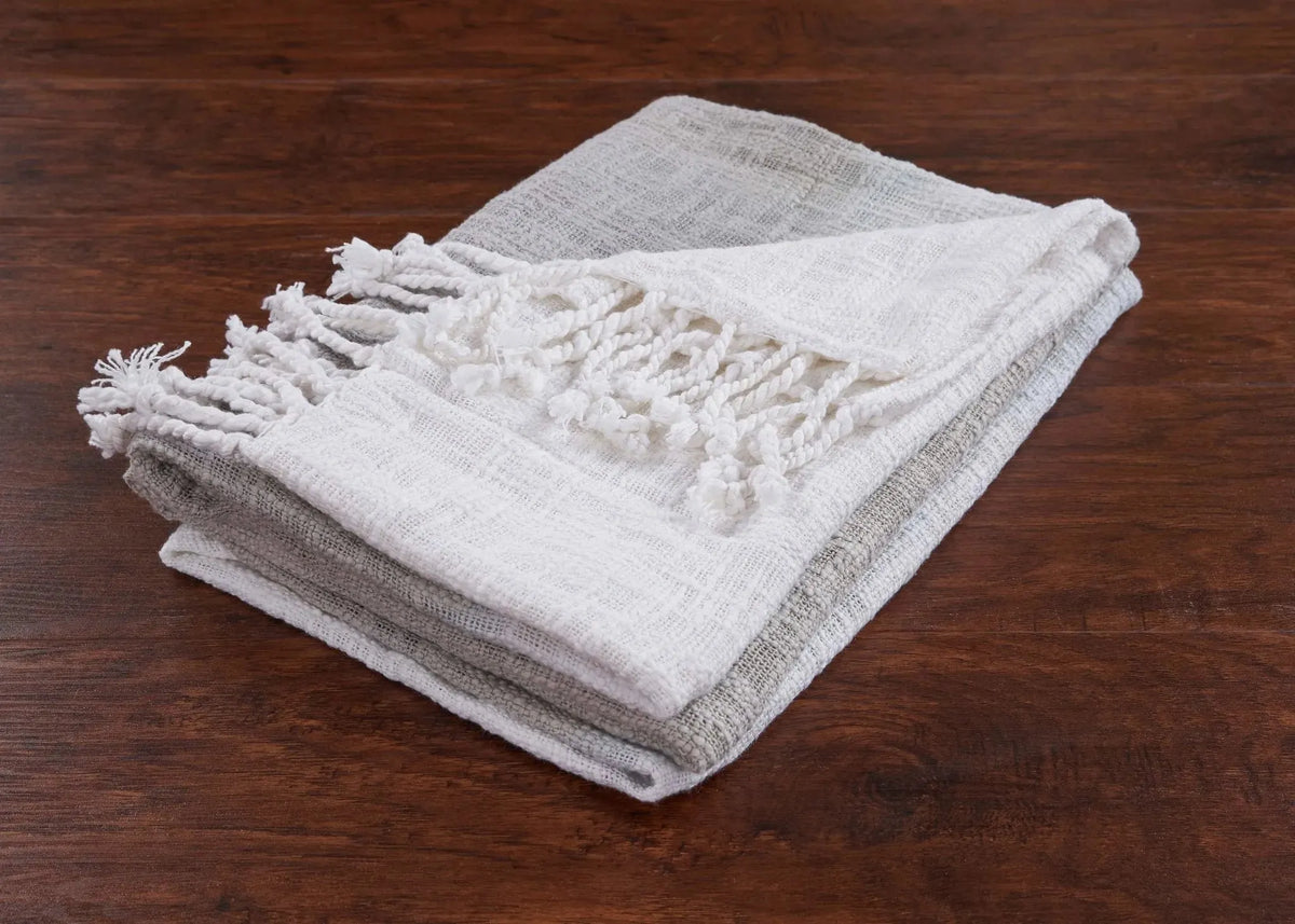 Soft Gray Shibori Slab LR81152 Throw Blanket