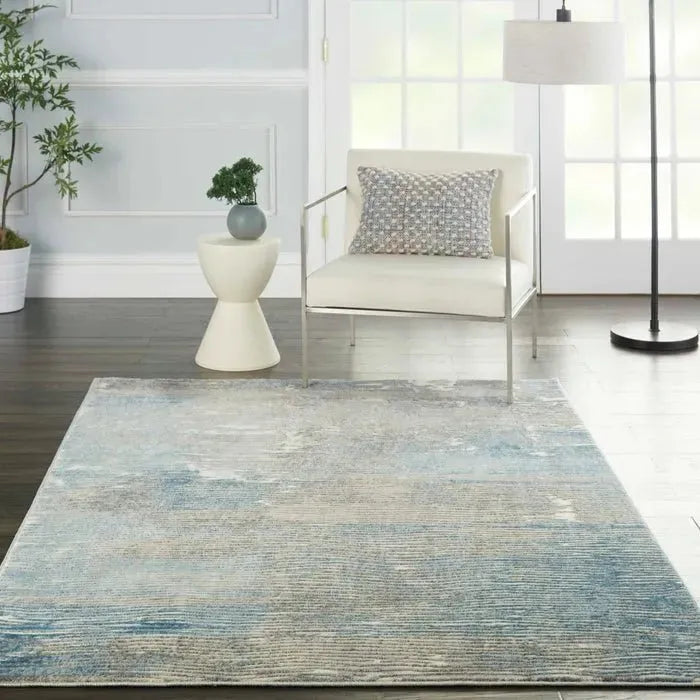 Solace SLA01 Ivory/Grey/Blue Rug