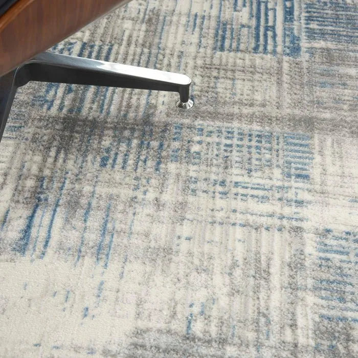 Solace SLA03 Ivory/Grey/Blue Rug - Rug & Home