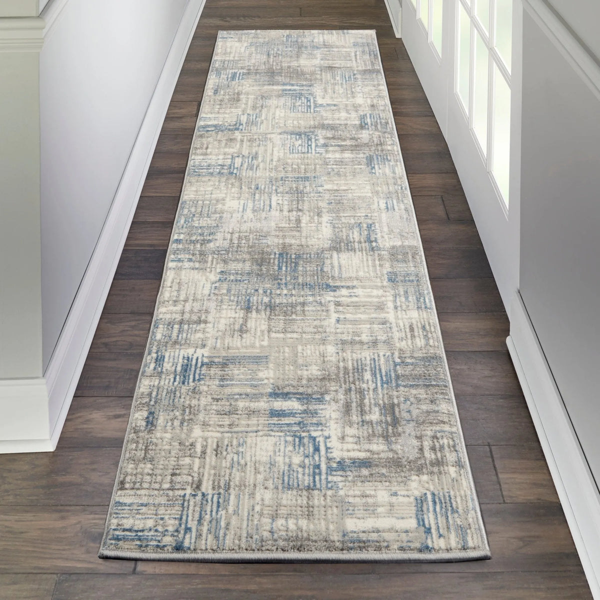 Solace SLA03 Ivory/Grey/Blue Rug - Rug & Home