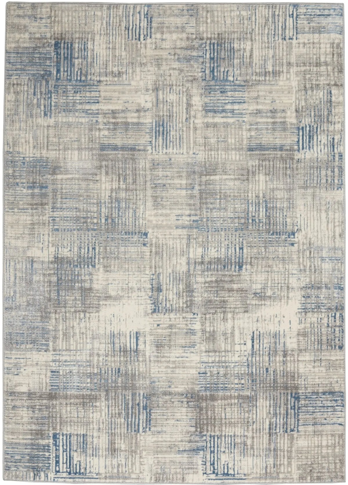 Solace SLA03 Ivory/Grey/Blue Rug - Rug & Home