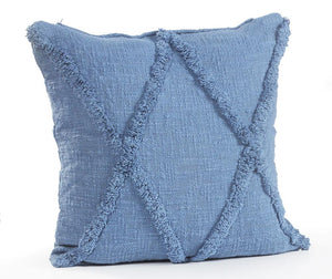 Solid Denim Blue Diamond Tufted LR07324 Throw Pillow - Rug & Home