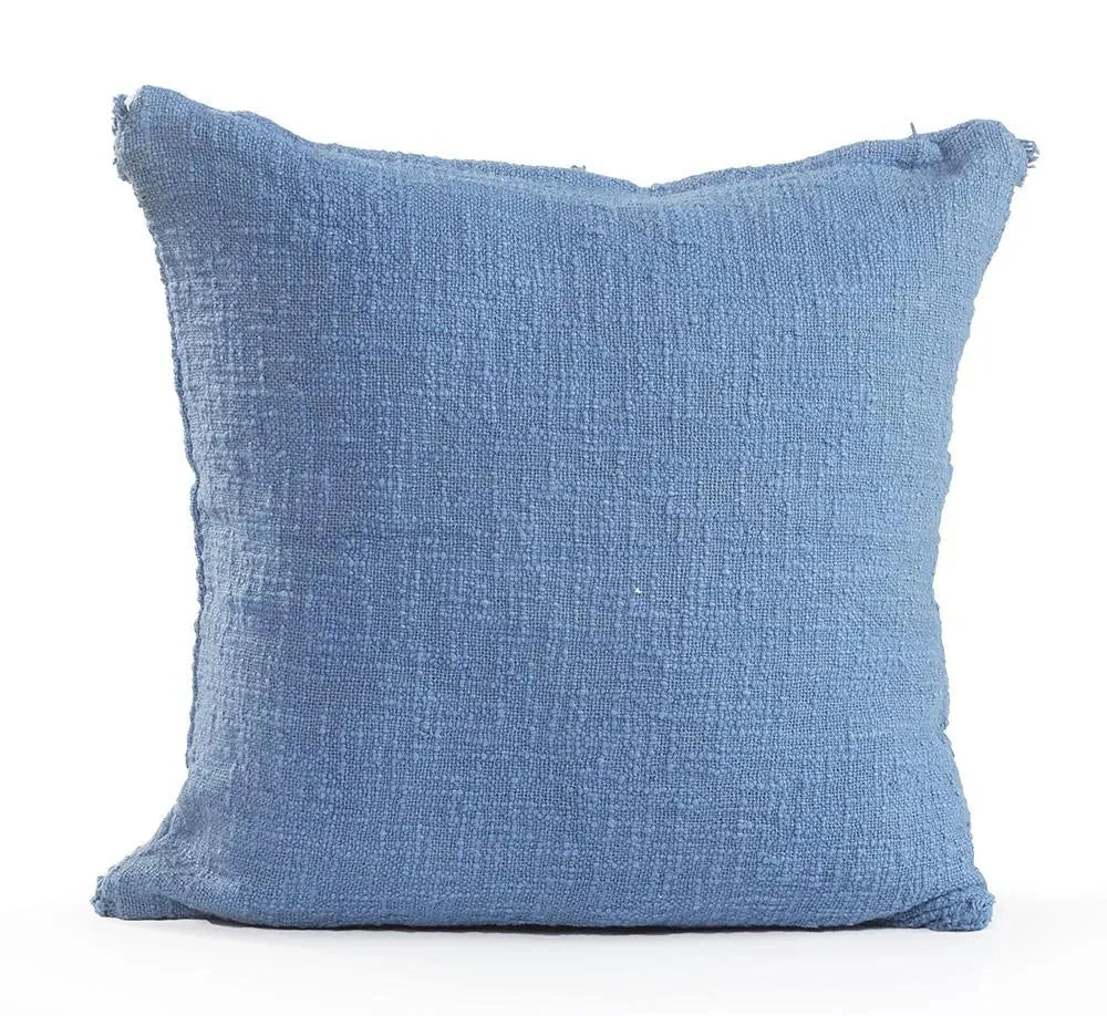 Solid Denim Blue Diamond Tufted LR07324 Throw Pillow