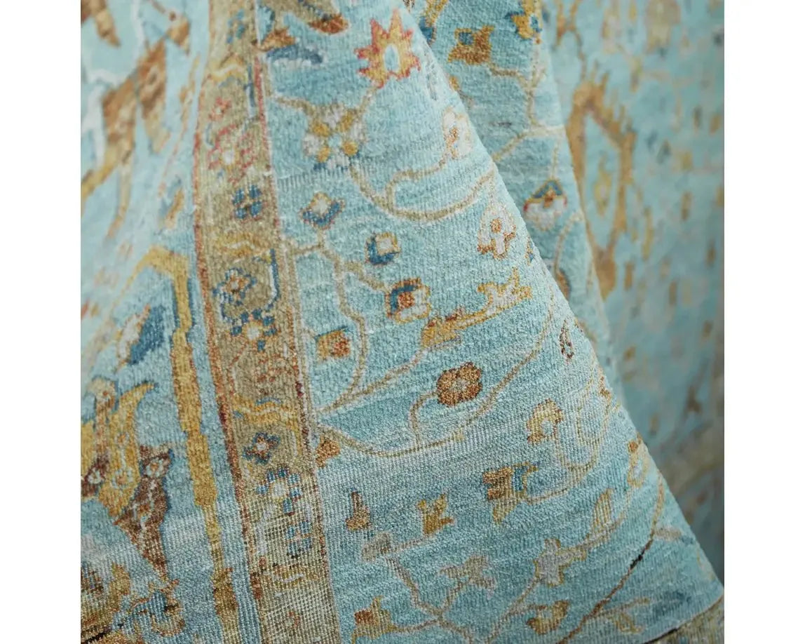 Someplace In Time SPT01 Light Blue/Gold Rug - Rug & Home