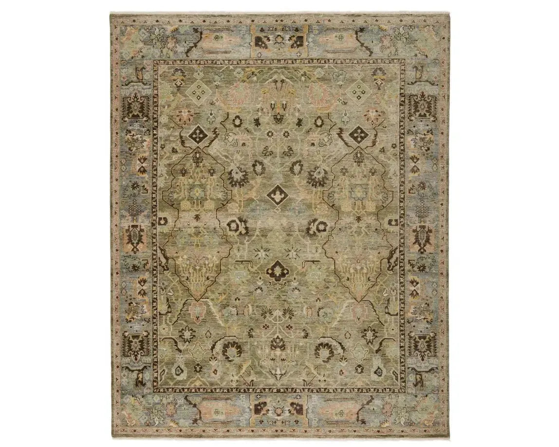 Someplace In Time SPT12 Green/Deep Brown Rug - Rug & Home