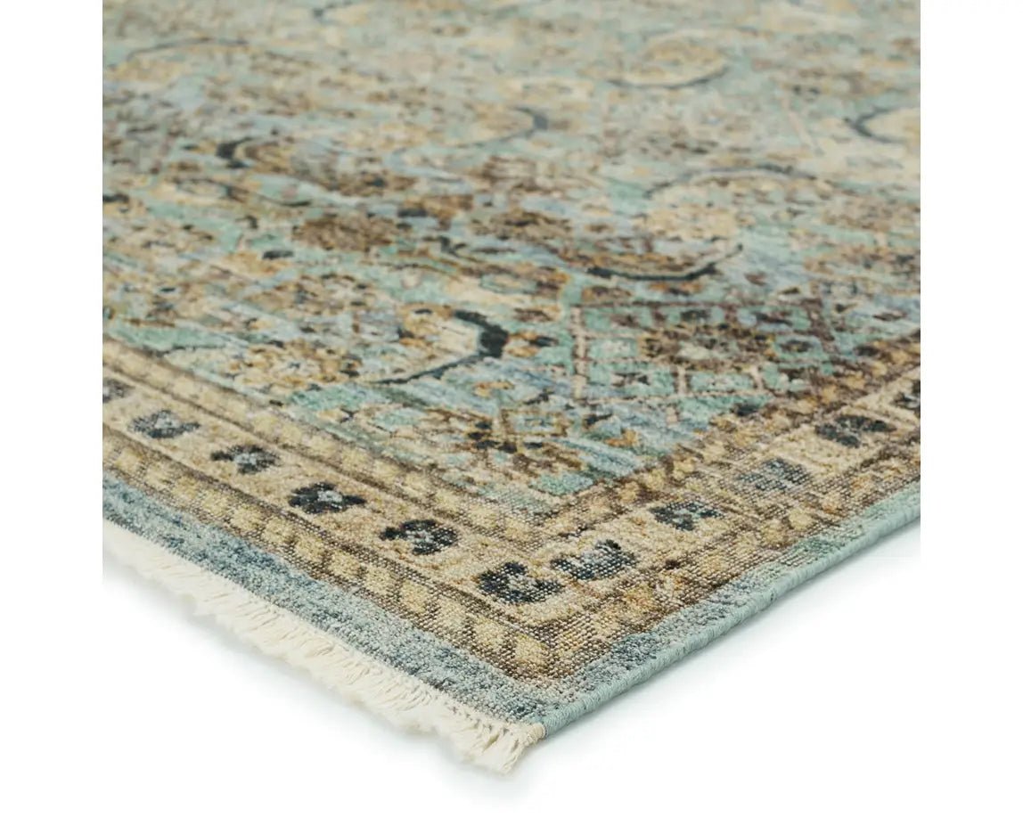Someplace In Time SPT14 Blue/Golden Tan Rug - Rug & Home