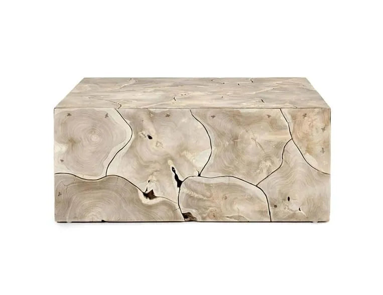 Sorrento 40" Square Coffee Table Bleached - Rug & Home