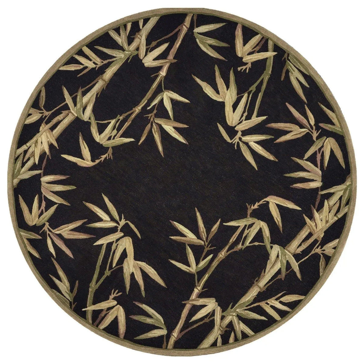 Sparta 3147 Bamboo Border Black Rug