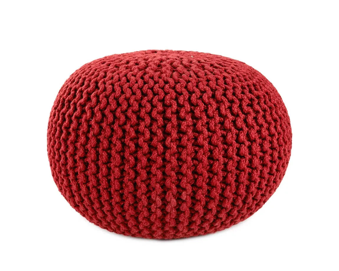 Spectrum Rays SMR08 Dark Red Pouf - Rug & Home