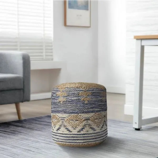Spruce 99756NNV Natural Navy Pouf
