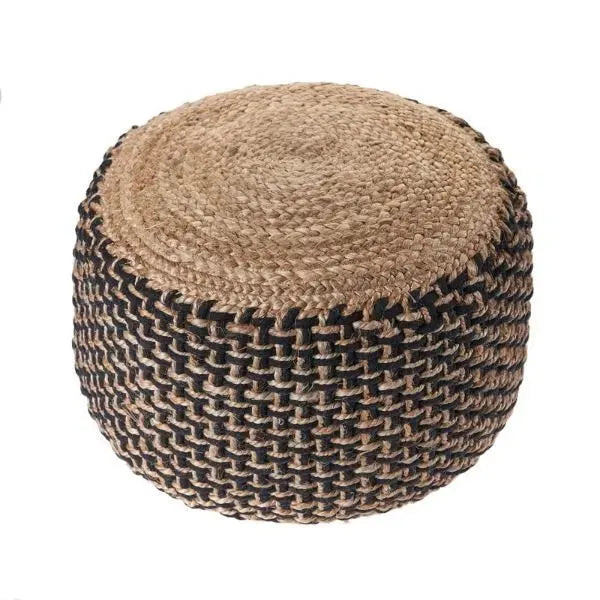 Spruce 99761NBK Natural/Black Pouf