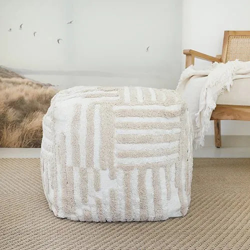 Stacy Garcia 34126CRM Cream Pouf - Rug & Home