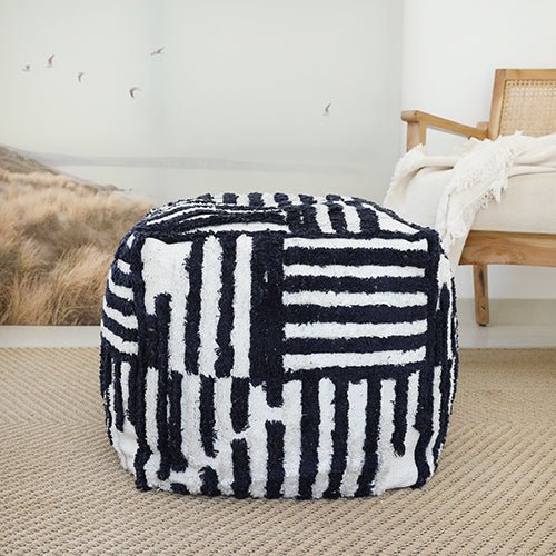 Stacy Garcia 34127NAV Navy Pouf - Rug & Home