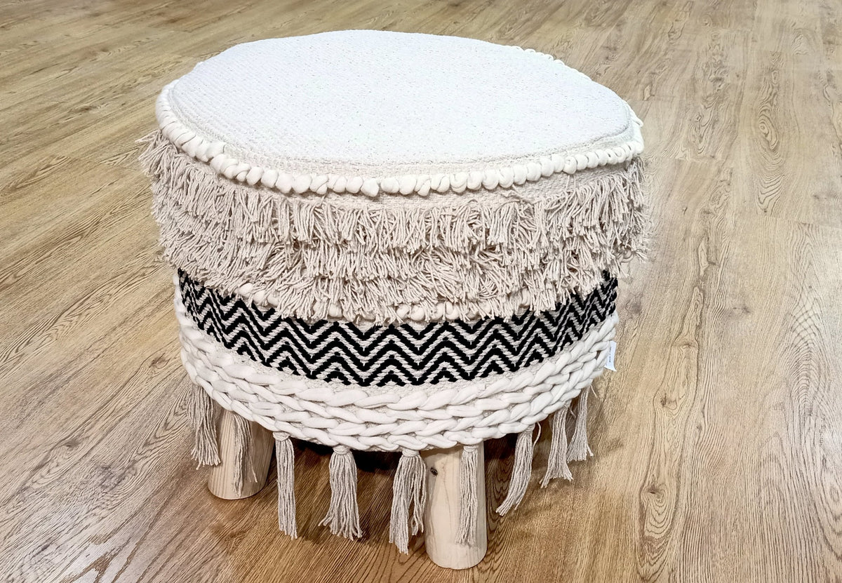 Stool Lr99759 Black/White Stool - Rug & Home