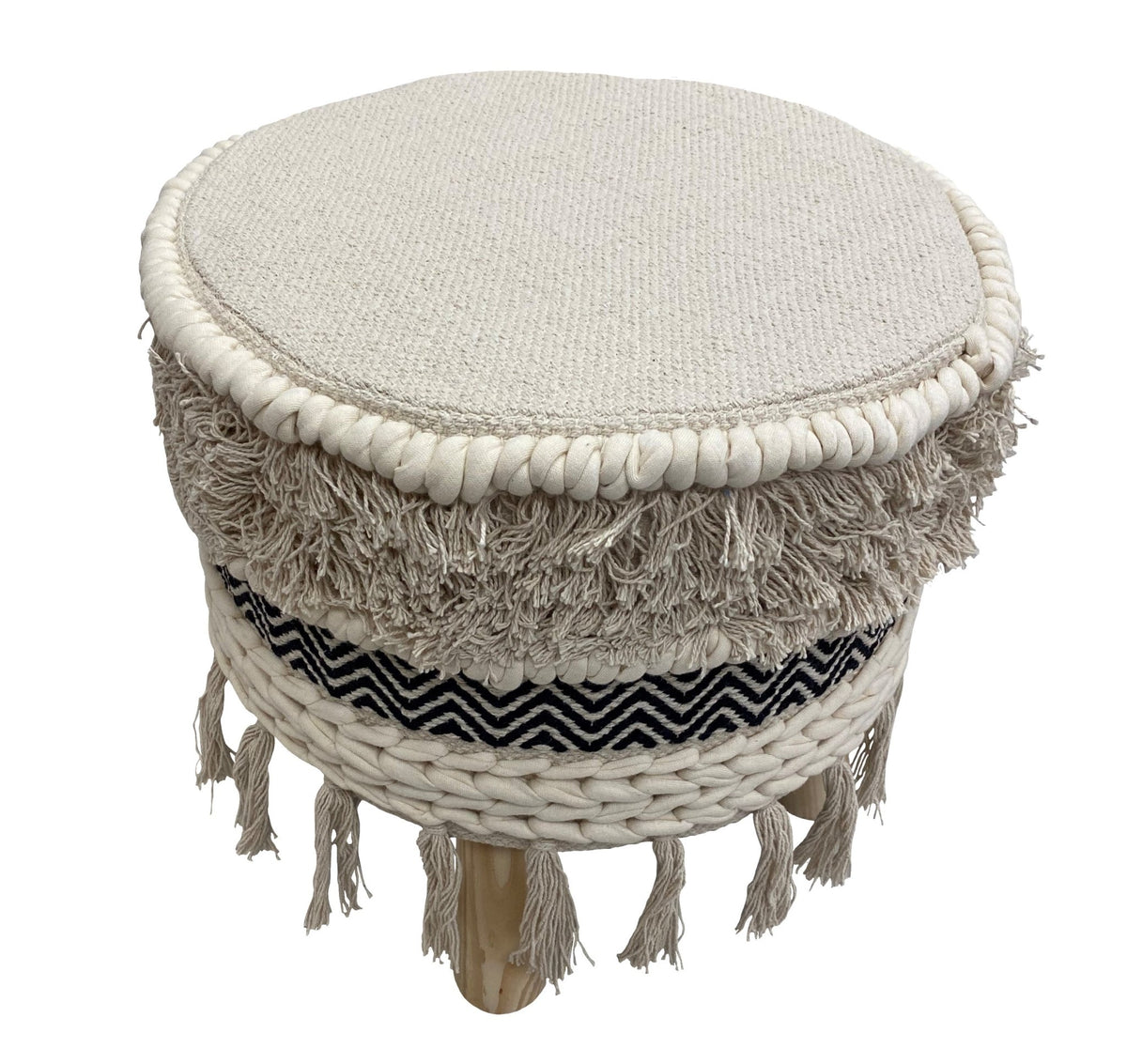 Stool Lr99759 Black/White Stool - Rug & Home