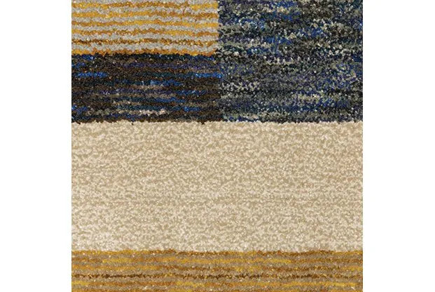 Strada STR01 Gold/Blue Rug - Rug & Home