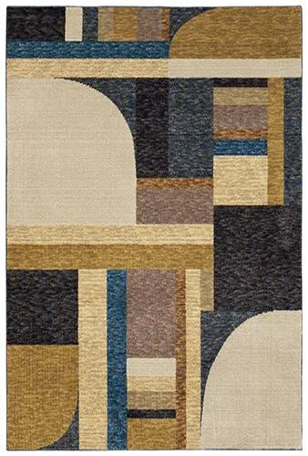 Strada Str01 Gold/Blue Rug - Rug & Home