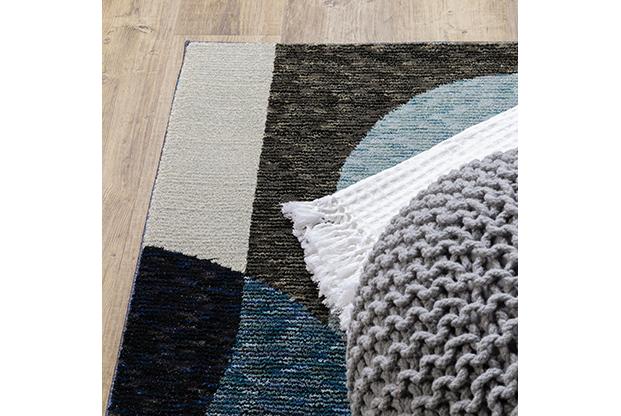 Strada Str03 Blue/Grey Rug - Rug & Home