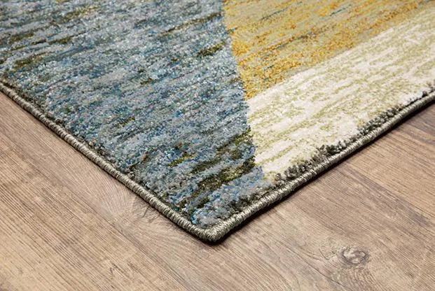 Strada Str09 Gold/Blue Rug - Rug & Home