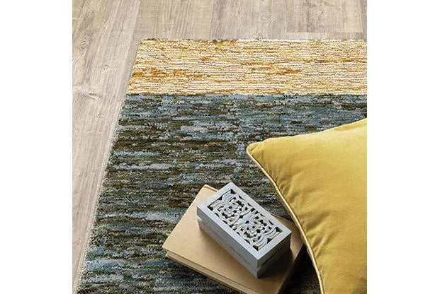 Strada Str09 Gold/Blue Rug - Rug & Home