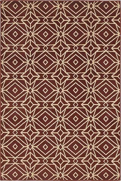 Stratton 5882B Red/Ivory Rug