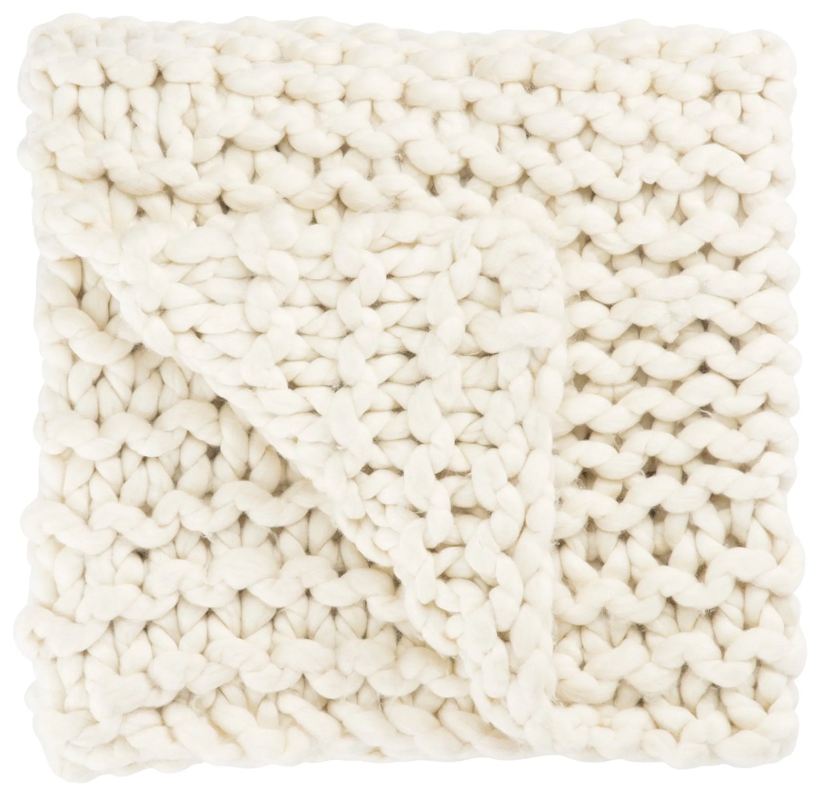 Sublime By Nikki Chu SBK07 Aya Ivory Throw Blanket - Rug & Home