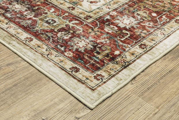 Sumter SUM05 Ivory/Red Rug - Rug & Home
