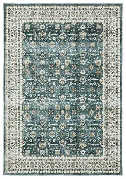 Sumter SUM08 Teal/Ivory Rug