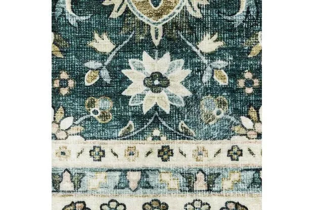Sumter SUM08 Teal/Ivory Rug