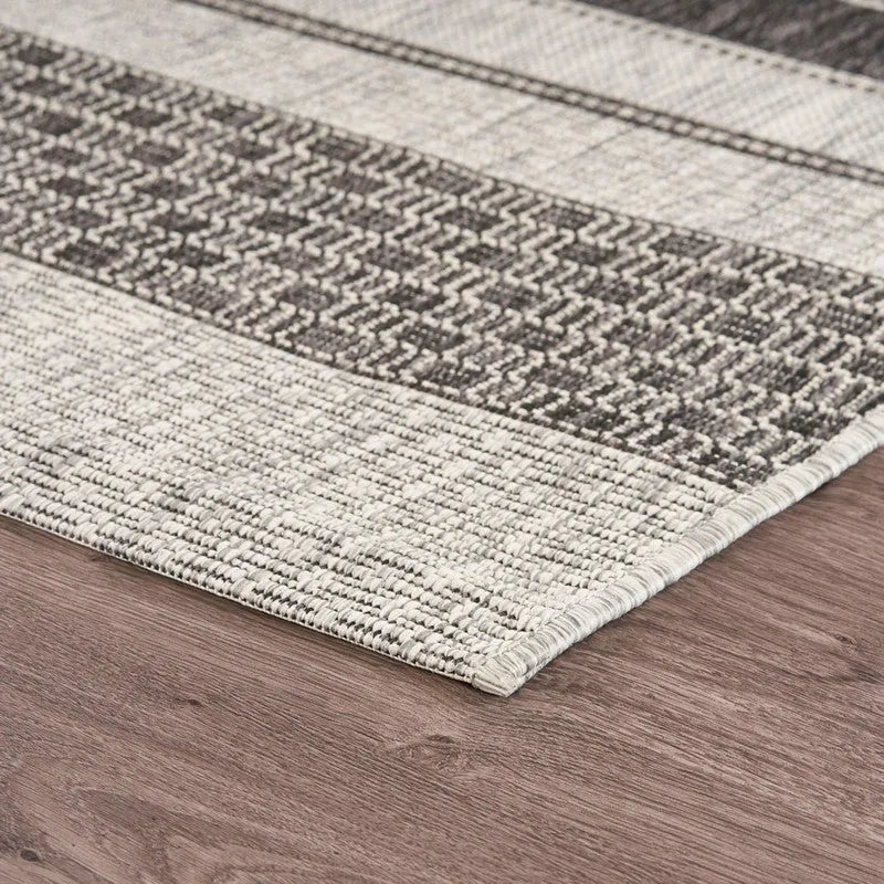 Sun shower 81246GYB Grey/Black Rug - Rug & Home