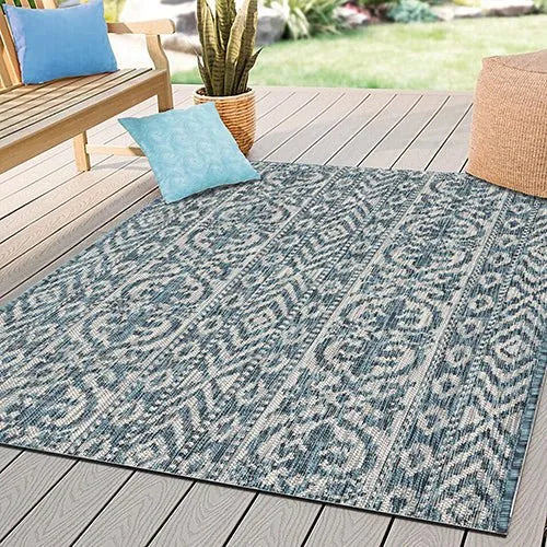 Sun shower 81250TLB Teal/Beige Rug - Rug & Home