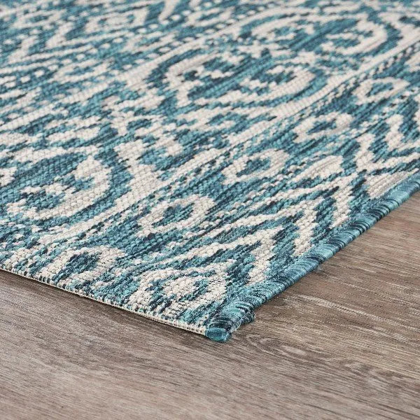 Sun shower 81250TLB Teal/Beige Rug - Rug & Home