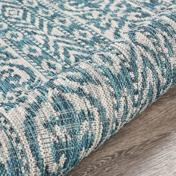 Sun shower 81250TLB Teal/Beige Rug - Rug & Home