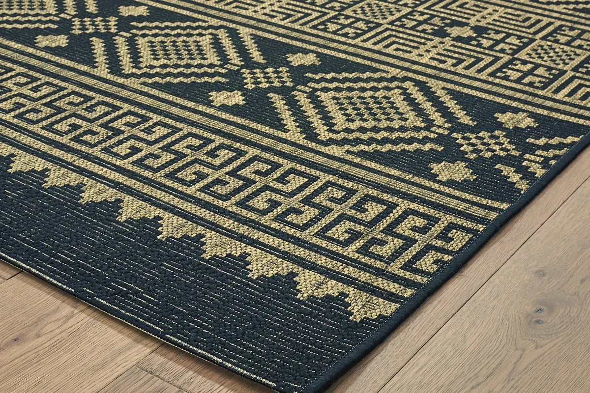 Sun Shower LR81241 Black Brown Rug